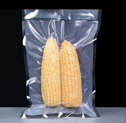 Cina Fornitore all'ingrosso sacchetto sigillo a vuoto con texture in rilievo nero imballaggio alimentare trasparente sacchetti sigillante a vuoto