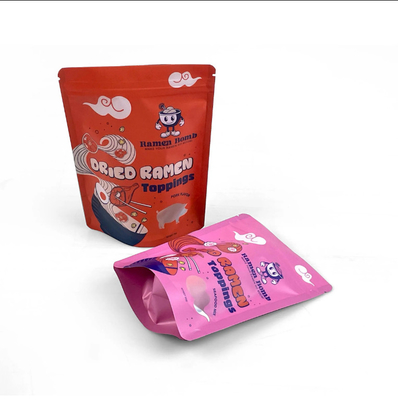 Borsa di plastica sigillata riutilizzabile con cerniera biscotto snack cibo stand-up pouch sacchetto sigillato a prova di umidità