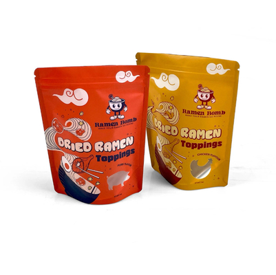 Borsa di plastica sigillata riutilizzabile con cerniera biscotto snack cibo stand-up pouch sacchetto sigillato a prova di umidità