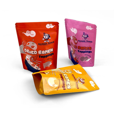 Borsa di plastica sigillata riutilizzabile con cerniera biscotto snack cibo stand-up pouch sacchetto sigillato a prova di umidità