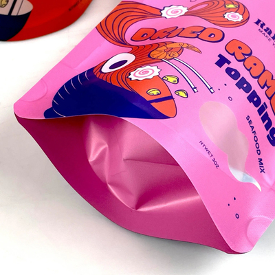 Borsa di plastica sigillata riutilizzabile con cerniera biscotto snack cibo stand-up pouch sacchetto sigillato a prova di umidità
