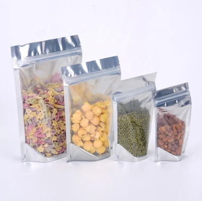 Borse di consegna alimentare con ziplock Yin Yang Stand Up Bag con fronte trasparente