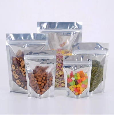 Borse di consegna alimentare con ziplock Yin Yang Stand Up Bag con fronte trasparente
