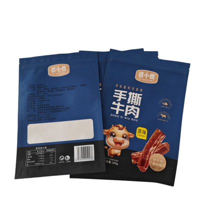 PET/VMPET/PE Matte Vertical Zipper Bag con stampa UV High For Barrier Design Caratteristica di grado alimentare