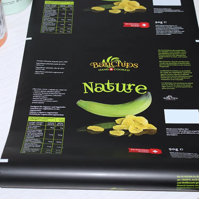 Film di imballaggio flessibile termicamente sigillato personalizzato per snack, patate, tortillas di mais, farine di mais, fette di banana