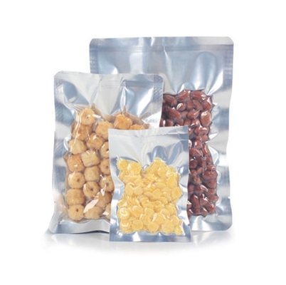 Plastico per alimenti personalizzato, alluminio puro, sacchetto a vuoto sigillato a 3 lati trasparente, sacchetto a vapore, imballaggio per la conservazione degli alimenti