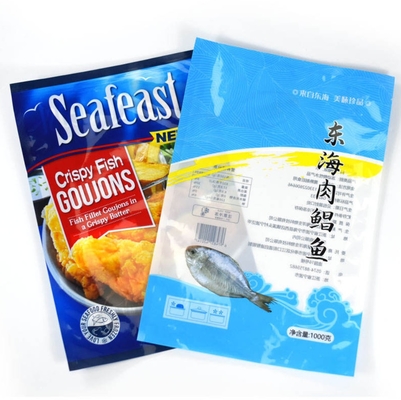 Stampa personalizzata, termosaldatura, laminazione, sacchetto piatto in nylon a tenuta stagna, confezione di alimenti surgelati per carne e pesce in plastica, sacchetto sottovuoto