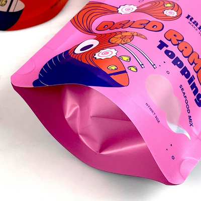 Borsa di plastica sigillata riutilizzabile con cerniera biscotto snack cibo stand-up pouch sacchetto sigillato a prova di umidità