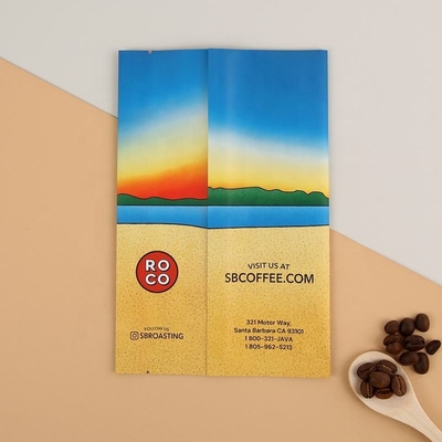 Stampa digitale personalizzata sacchetto in plastica e alluminio con stampa personalizzata per caffè e snack, sacchetto a tre lati sigillati, busta piatta, sacchetto sigillato sul retro