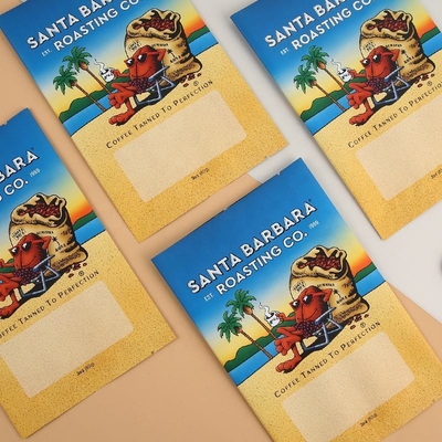 Stampa digitale personalizzata sacchetto in plastica e alluminio con stampa personalizzata per caffè e snack, sacchetto a tre lati sigillati, busta piatta, sacchetto sigillato sul retro