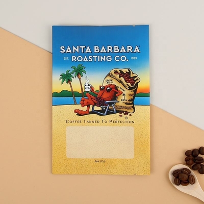 Stampa digitale personalizzata sacchetto in plastica e alluminio con stampa personalizzata per caffè e snack, sacchetto a tre lati sigillati, busta piatta, sacchetto sigillato sul retro