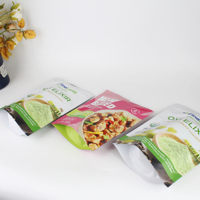 Stampa digitale personalizzata con sacchetto di imballaggio alimentare con zippo con pellicola di poliestere antiodore, utilizzato per snack e prodotti in polvere di caffè
