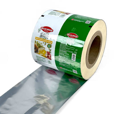 Film in rotolo per imballaggio alimentare laminato in alluminio con stampa personalizzata per caffè, patatine, biscotti di plastica, snack