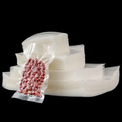 Al dettaglio sacchetti di plastica a pellicola di poliestere trasparente privi di BPA Sacchetti di vuoto per alimenti, con superficie di stampa a gravura, per imballaggi di carne