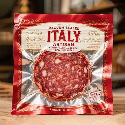 Logo personalizzato con sigillatura a 3 lati Imballaggio in plastica Immagazzinamento alimentare Mylar Vacuum Sacchetti sigillati Pesce Imballaggio alimentare Sacchetto a vuoto con logo