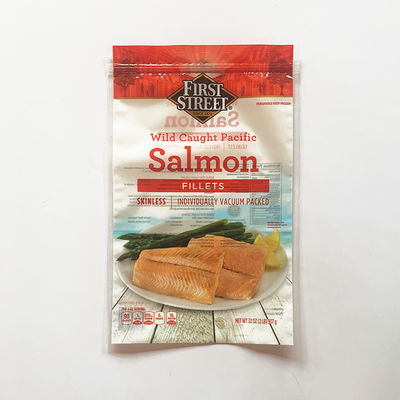 Sacchetto d'imballaggio di color salmone risigillabile della confezione sotto vuoto della borsa della chiusura lampo di PET/PE