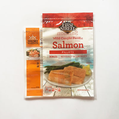 Sacchetto d'imballaggio di color salmone risigillabile della confezione sotto vuoto della borsa della chiusura lampo di PET/PE