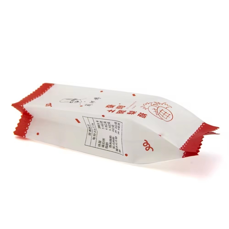 OEM carta di cotone pasticceria lato Gusset sacchetto torta di ananas sacchetti di imballaggio di carta avvolgente per biscotti caramelle