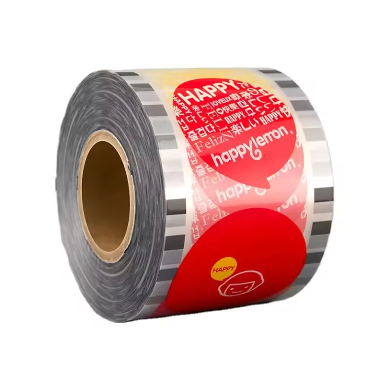 Film di tenuta in rotoli di plastica stratificata Imballaggio personalizzato stampato 90mm 95mm Film di tenuta comune Pp Paper Film per tè a bolla