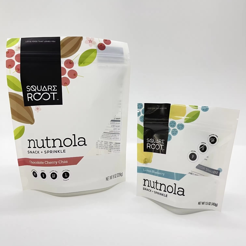 Borsa di plastica per alimenti con chiusura con cartone di caffè carta di alluminio stampata con film di chiusura con sacchetto Mylar