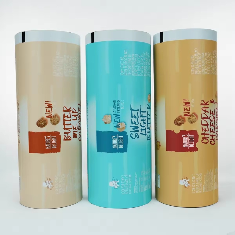 Film a rotolo stampato personalizzato per noci frutta secca snack e cibo macchine di imballaggio automatiche