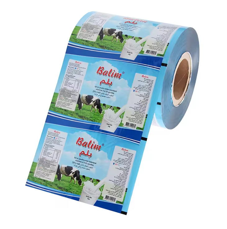 Imballaggio alimentare a rotoli di pellicola di plastica di alluminio laminata flessibile per latte, spezie, polvere di imballaggio, tè, zucchero, pellicola di sigillamento