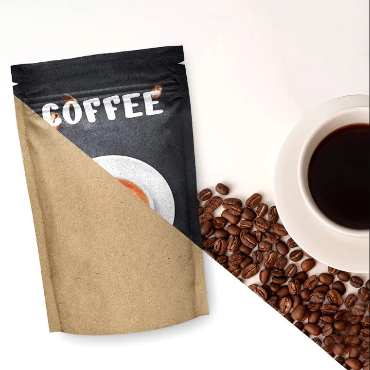 Chips a prova di umidità odore biscotto snack cibo sacchetto di carta Kraft Stand Up Zip Lock sacchetto per il caffè sacchetto di imballaggio