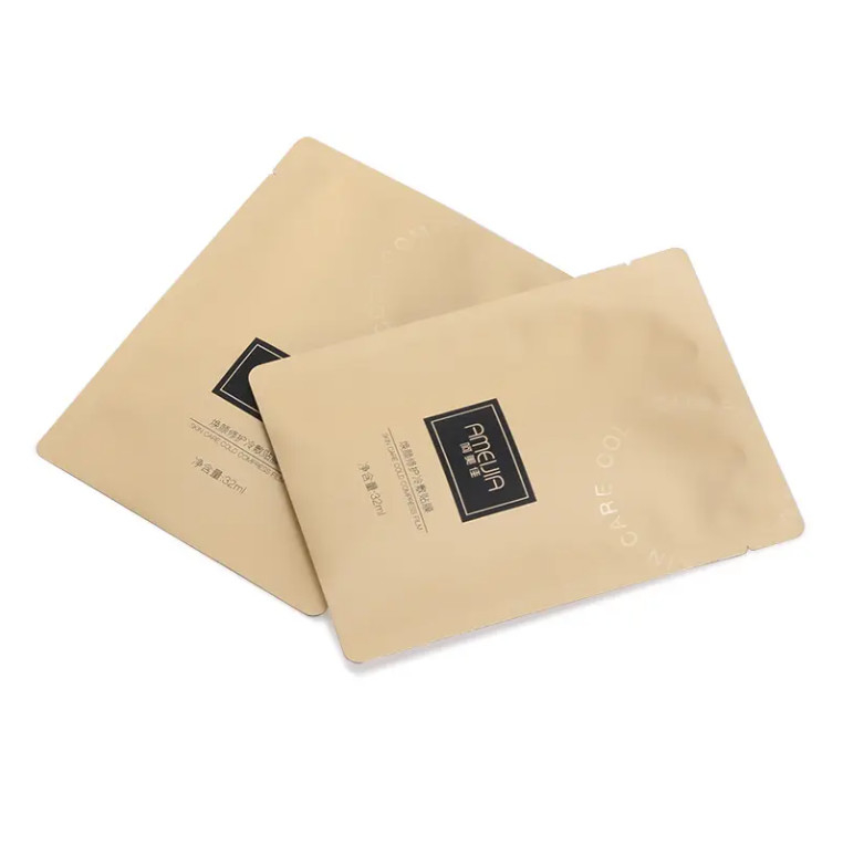 Piccole bustine di campioni cosmetici in foglio di alluminio 3 lati sigillati con borsa piatta per lozione per la cura della pelle
