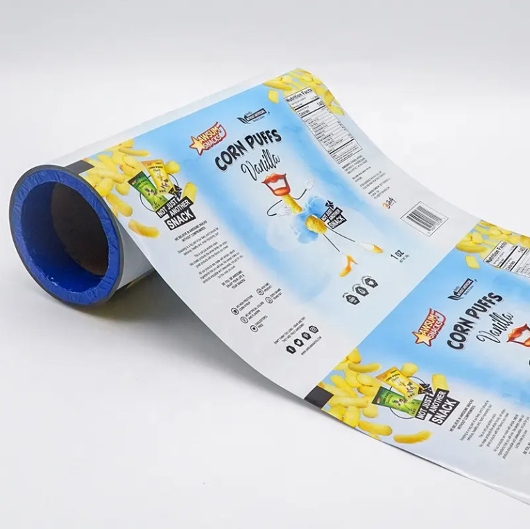 Fogli di alluminio laminato plastico alimentare flessibile confezionamento film roll sacchetto per Taro pomodoro patatine confezionamento