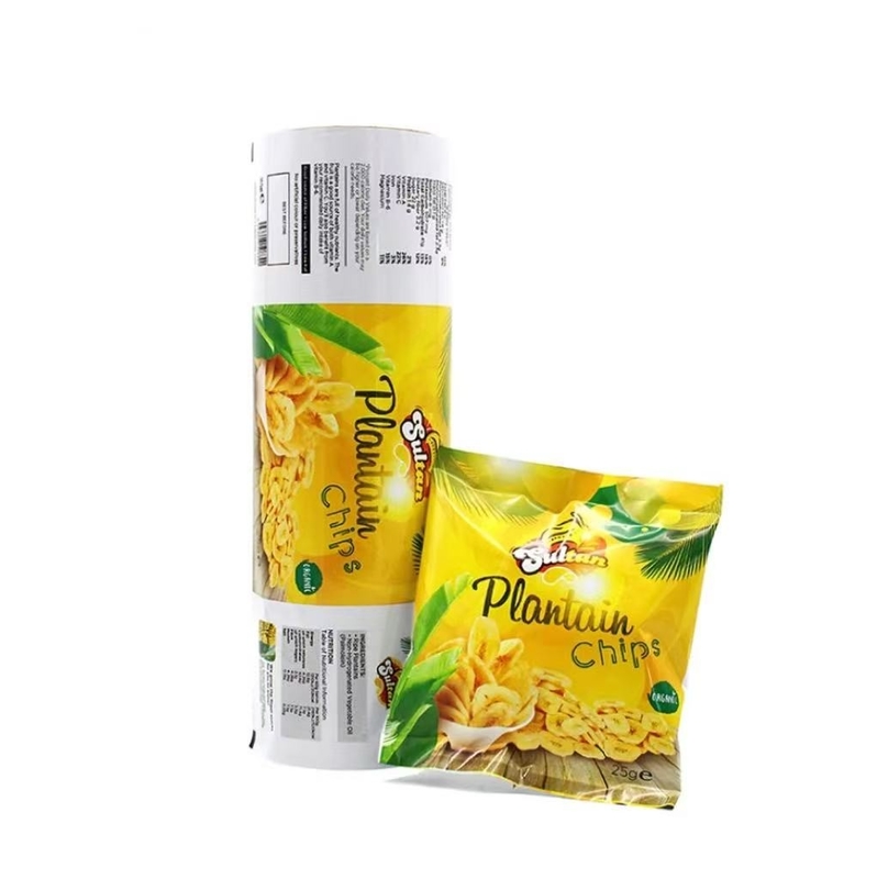 Fabbrica di pellicole alimentari di plastica stampa personalizzata rotolo di plastica sacchetto piccolo film di imballaggio snack / patatine