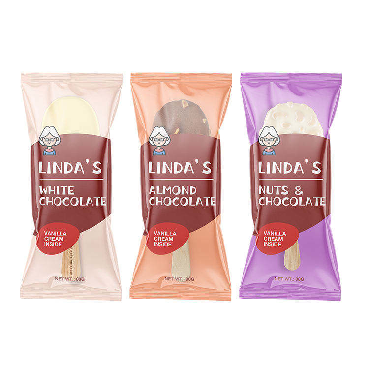 Film in rotolo plastico per imballaggio alimentare stampato personalizzato per gelato, film in rotolo laminato in foglio di alluminio